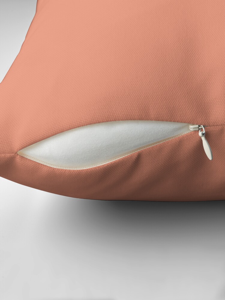 Thumbnail 2 of 4, Pillow, PLAIN SOLID DARK SALMON - 100 SHADES OF CORAL AND SALMON ON OZCUSHIONS designed and sold by ozcushions.