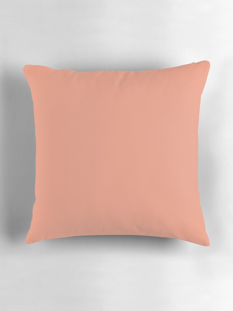 Thumbnail 3 of 4, Pillow, PLAIN SOLID DARK SALMON - 100 SHADES OF CORAL AND SALMON ON OZCUSHIONS designed and sold by ozcushions.