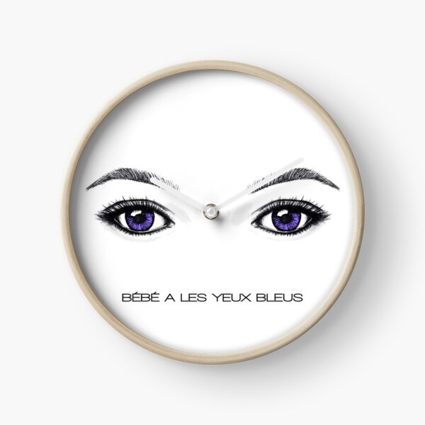 Horloges Sur Le Theme Yeux Bleus Redbubble