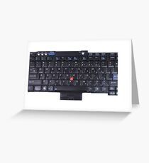 Thinkpad Keyboard Realistic Greeting Card