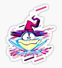 Amphibian animal Eighties Retro Violet and Purple Sticker