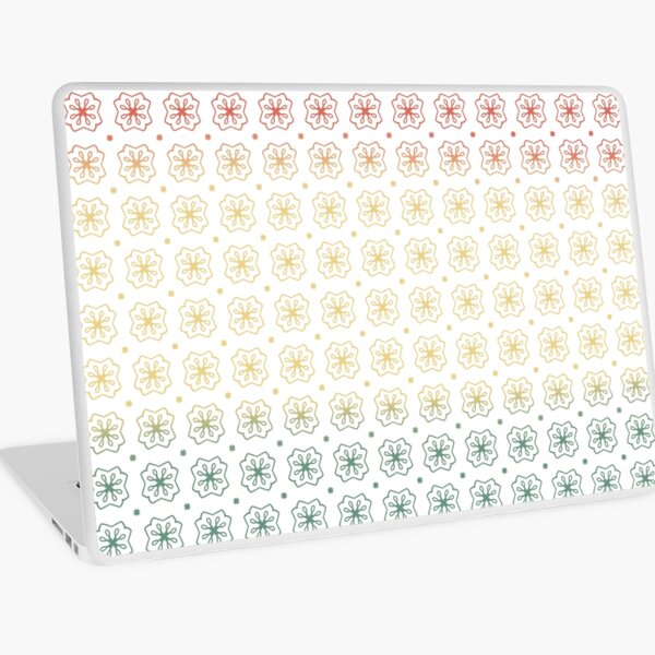 Flower Stamp Pattern Autumn Laptop Skin