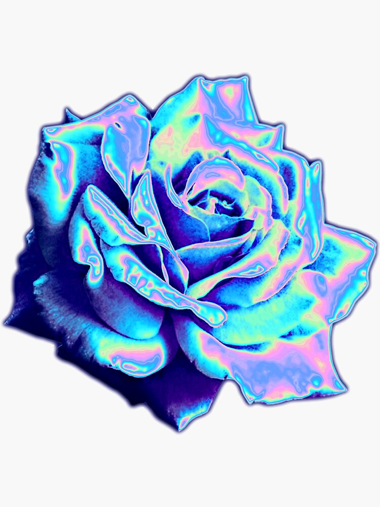 Thumbnail 3 of 3, Sticker, Blue Rose designed and sold by dinaaaaaah.