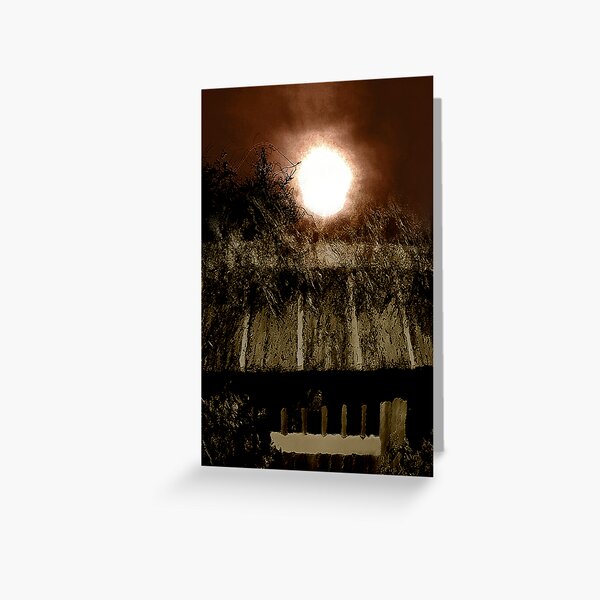 full Edo moon.... Greeting Card