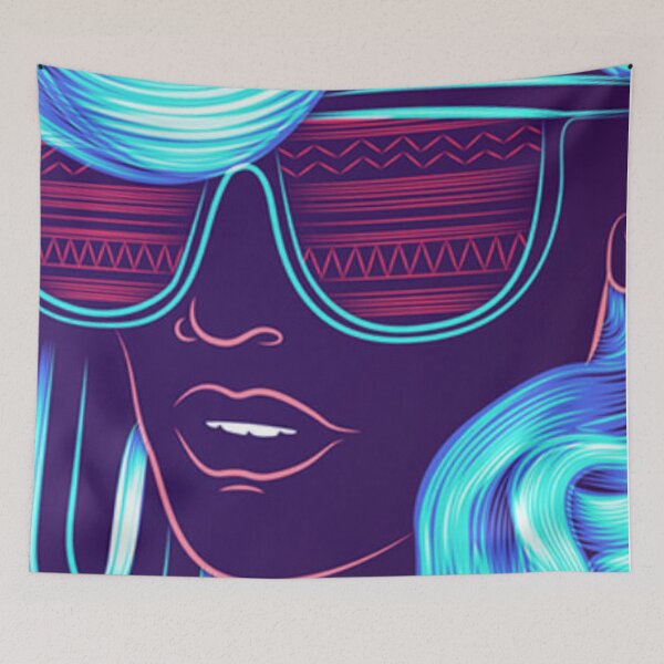 Item preview, Neon Girl Tapestry designed and sold by livpaigedesigns.