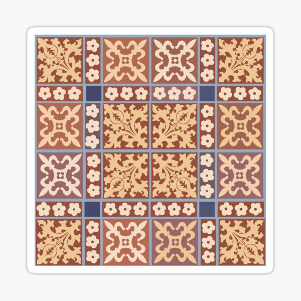 Medieval Tiles: Parliament I Sticker