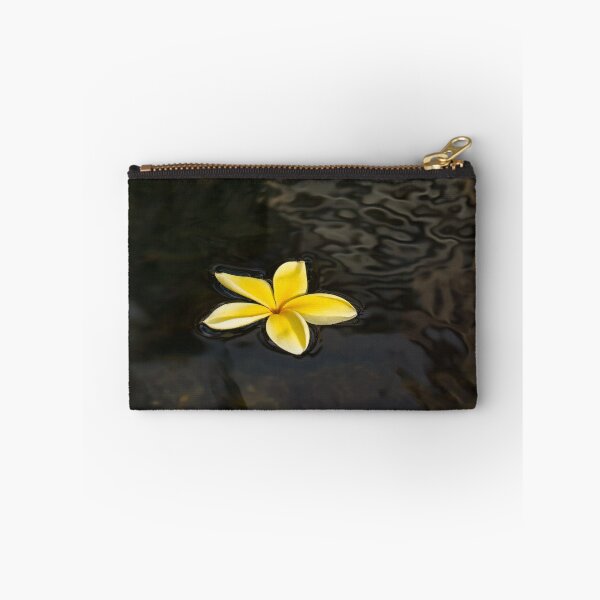 Item preview, Golden Yellow - Sparkling Plumeria Blossom in Dark Waters designed and sold by Georgia Mizuleva.