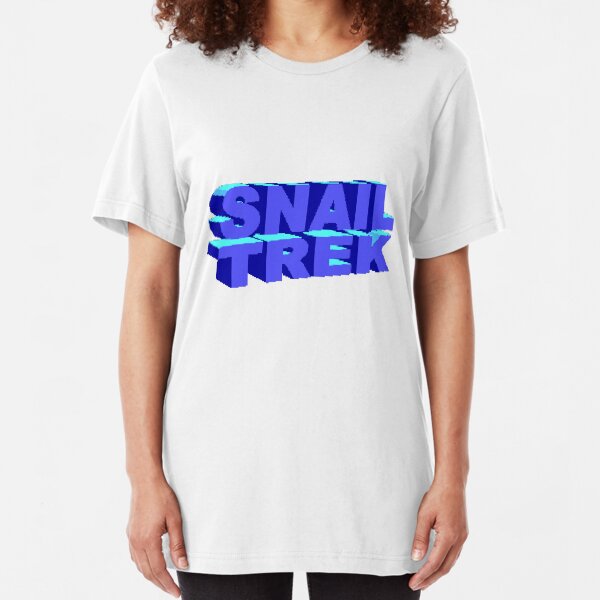 Snail Trek Blue Logo Slim Fit T-Shirt