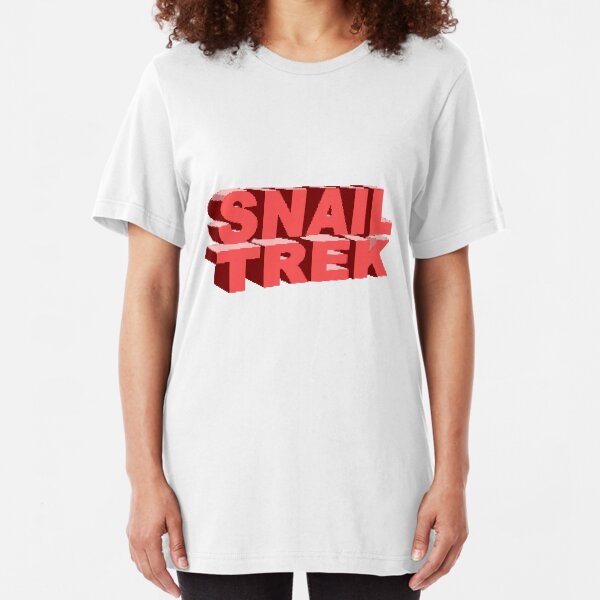 Snail Trek Red Logo Slim Fit T-Shirt