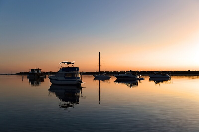 "Dawn At The Labrador Broadwater. Gold Coast, Queensland, Australia