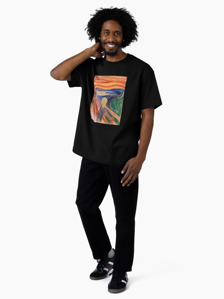 Thumbnail 4 of 7, Oversized T-Shirt, 'The Scream' by Edvard Munch (Reproduction) designed and sold by RozAbellera.