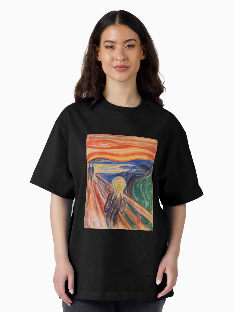 Thumbnail 2 of 7, Oversized T-Shirt, 'The Scream' by Edvard Munch (Reproduction) designed and sold by RozAbellera.