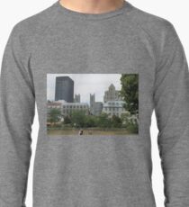 City, skyline, architecture, building, downtown, urban, cityscape, skyscraper, buildings, panorama, sky, business, park, view Lightweight Sweatshirt