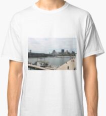 City, skyline, water, architecture, river, buildings, cityscape, building, sky, panorama, sea, urban, blue, view, downtown, landscape Classic T-Shirt