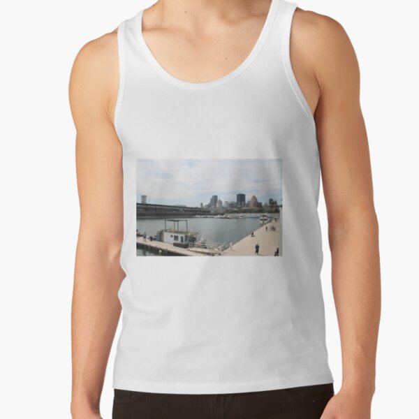 City, skyline, water, architecture, river, buildings, cityscape, building, sky, panorama, sea, urban, blue, view, downtown, landscape Tank Top
