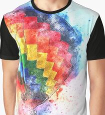 Watercolor Hot Air Balloon Graphic T-Shirt
