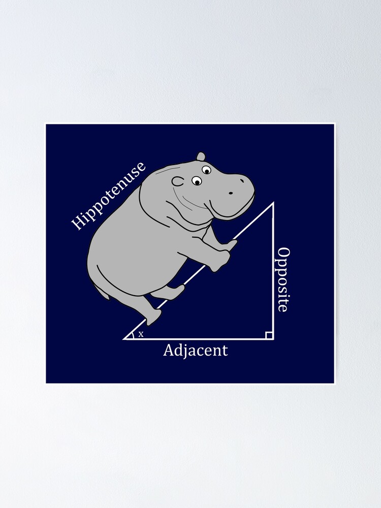 Thumbnail 1 of 3, Poster, Hippotenuse - Funny Math designed and sold by bethcentral.