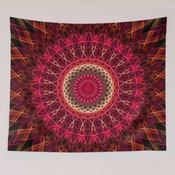Item preview, Red and golden digital mandala designed and sold by JBlaminsky.