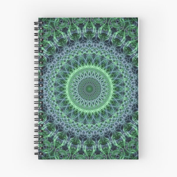 Item preview, Detailed mandala in light and dark green tones designed and sold by JBlaminsky.