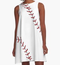 Baseball Lace Background 5 A-Line Dress