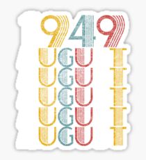 August 1949 Birthday Vintage Style Sticker