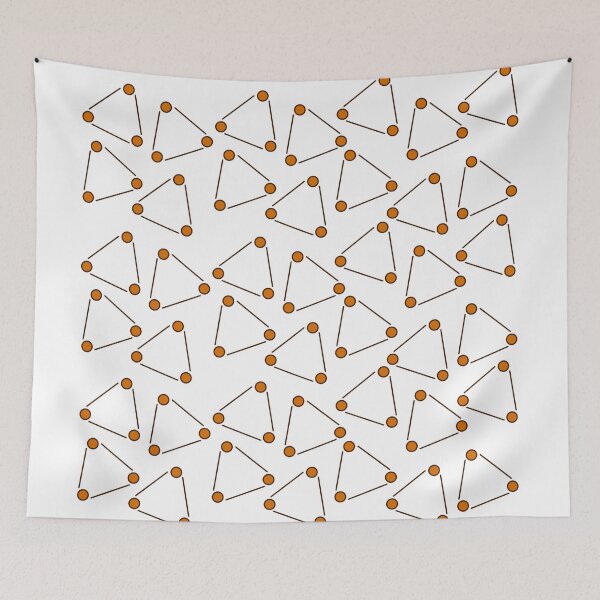 Item preview, texture with triangles and orange circles designed and sold by CREATINERY.