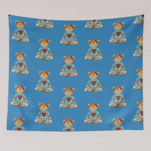Item preview, Live Love Yoga Bear in meditation designed and sold by MonicaArtist.