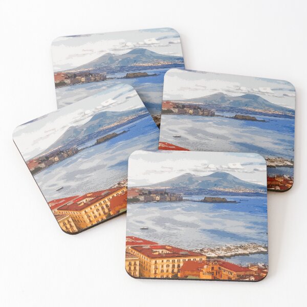 Item preview, The Bay of Naples. Digital drawing. designed and sold by Pino 'Delfino' Esposito.