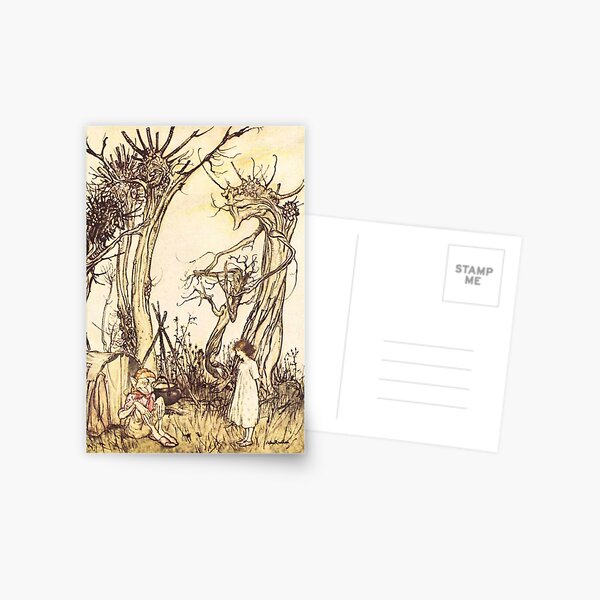 Item preview, Girl and goblin - Vintage Arthur Rackham illustration designed and sold by Vintage Designs +.