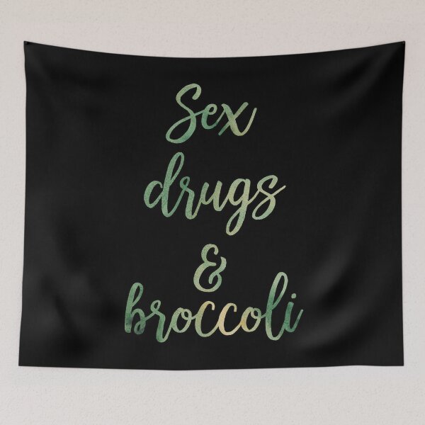 Item preview, sex drugs broccoli food vegetable designed and sold by untagged-shop.