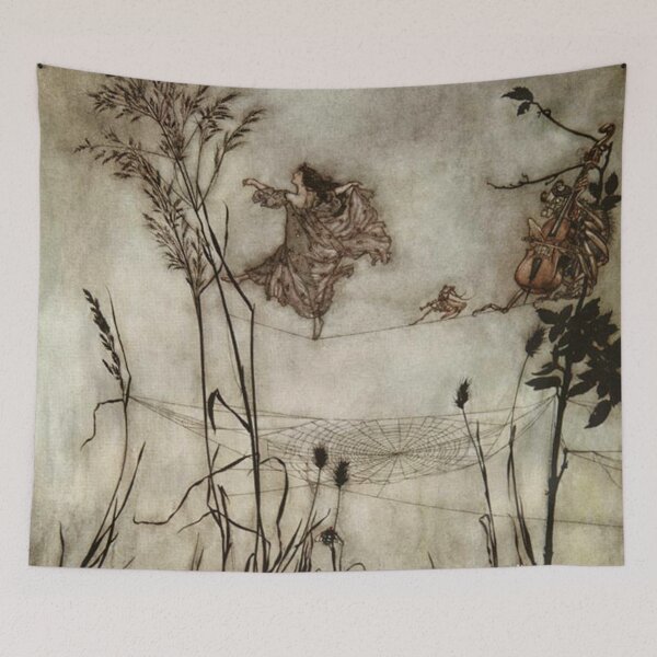Item preview, Tight rope walking on a spiders web - Arthur Rackham designed and sold by Vintage Designs +.
