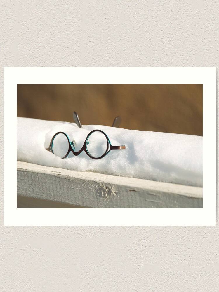 Alternate view of Glasses in the Snow Art Print