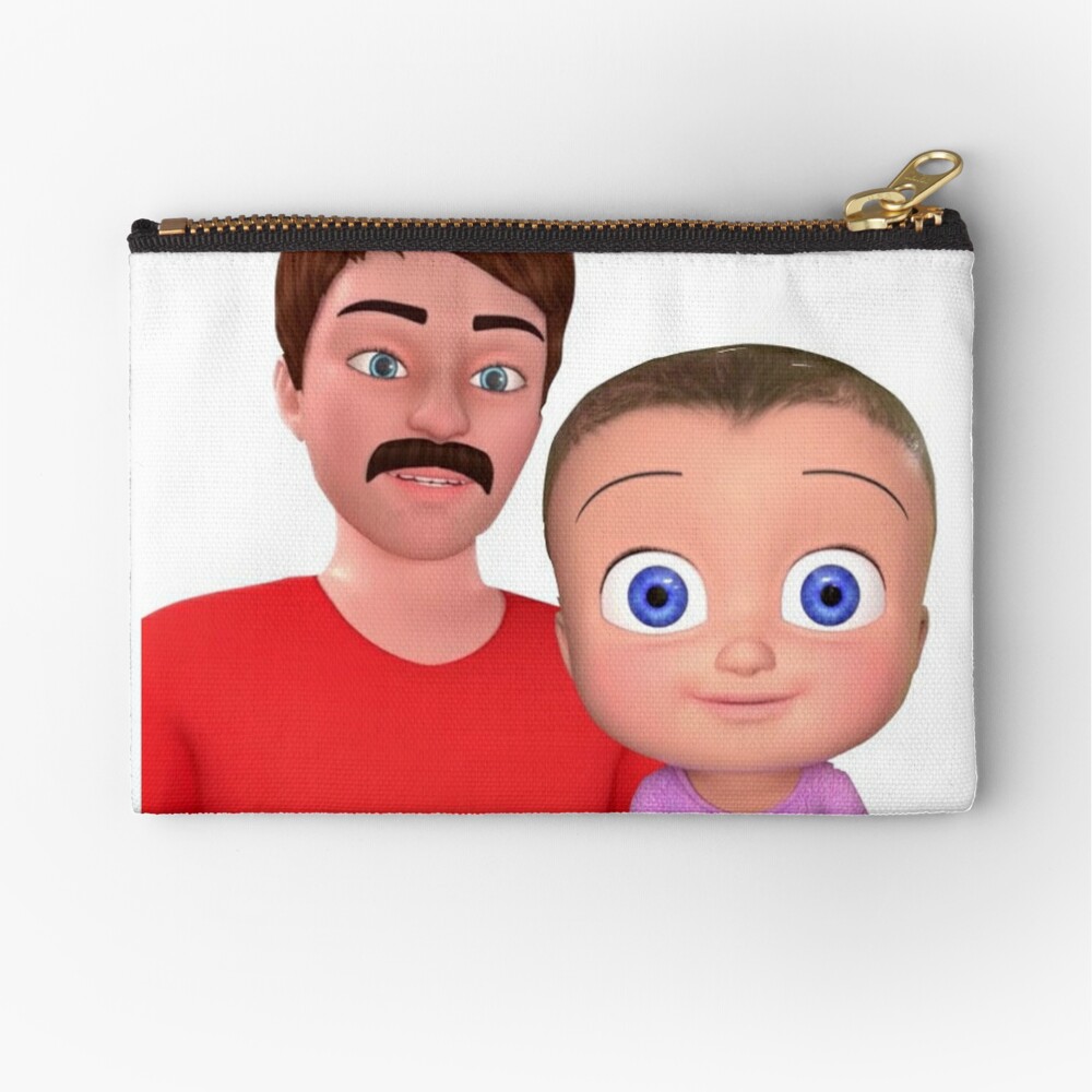 Johny And Papa Zipper Pouch By Kenz0202 Redbubble - johny johny yes papa meme roblox meme on meme