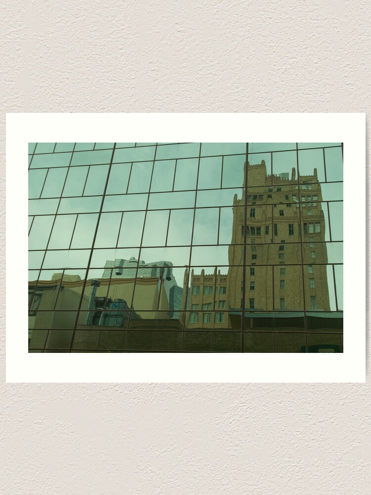 Alternate view of Buildings in Glass Art Print