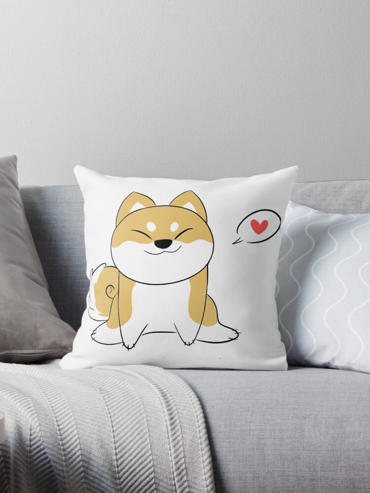 shiba throw pillow