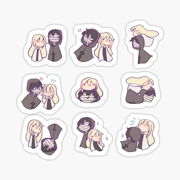 AOD: Zack, Rachel art by Kibo-Kibo - Angels Of Death - Sticker