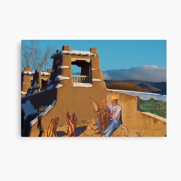 Adobe Art Meets Taos Skies Canvas Print