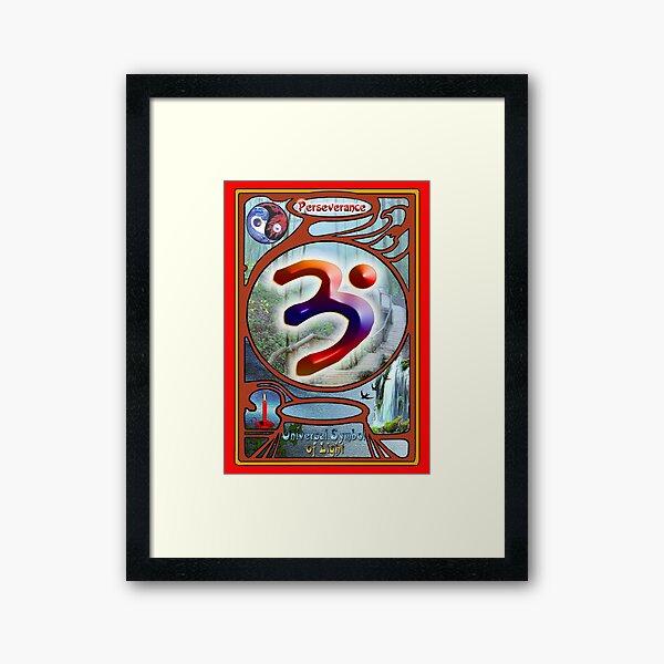 The Language of Light Symbol of Perseverance. Framed Art Print