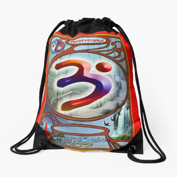 The Language of Light Symbol of Perseverance. Drawstring Bag