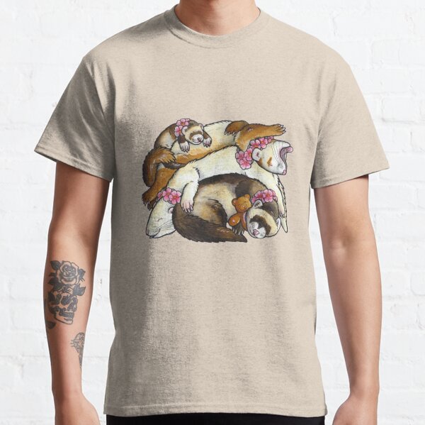 Sleeping ferret pile Classic T-Shirt