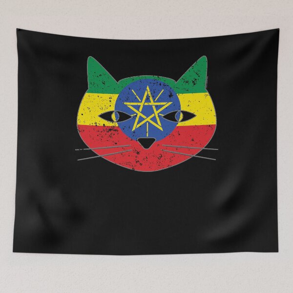 Item preview, Siamese Cat Ethiopia Flag Cat designed and sold by shoppzee.