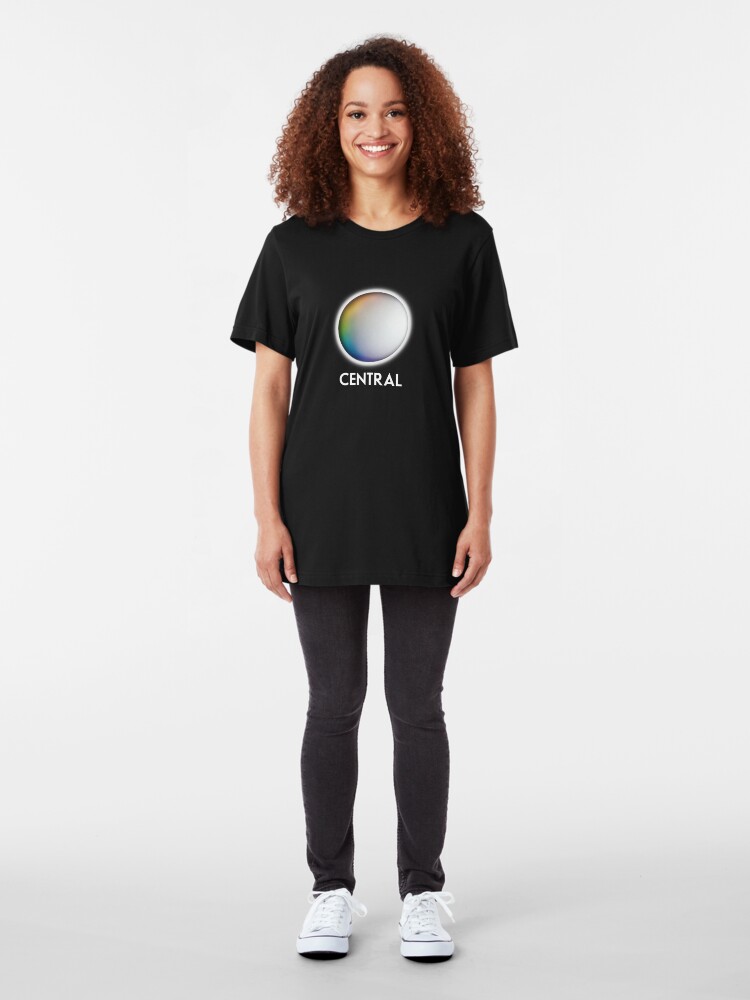 Alternate view of Central Television retro TV logo for the Midlands Slim Fit T-Shirt