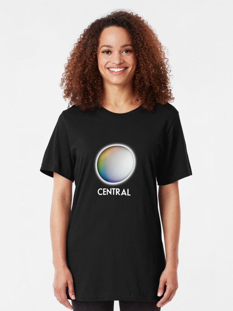 Alternate view of Central Television retro TV logo for the Midlands Slim Fit T-Shirt