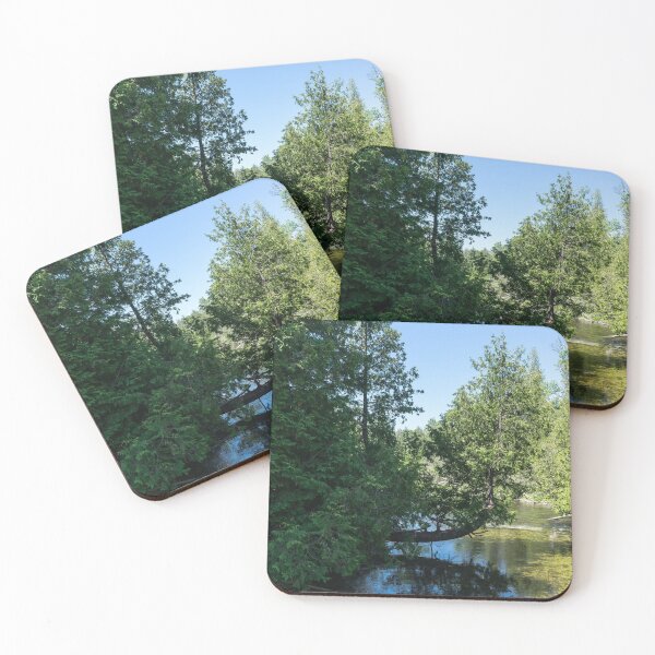 Item preview, Lean in - a Cypress Tree Elegantly Curved over a Wild River designed and sold by Georgia Mizuleva.