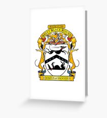 Greyhound Heraldry: Greyt Black Hound Greeting Card