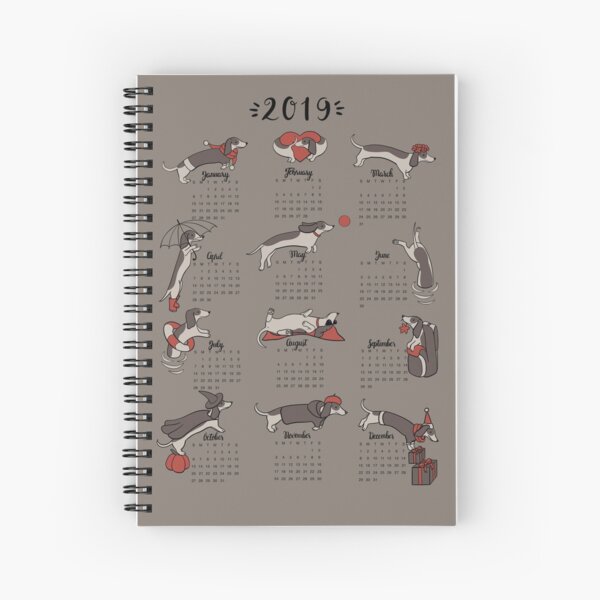 Dackeljahr - Kalender Spiralblock