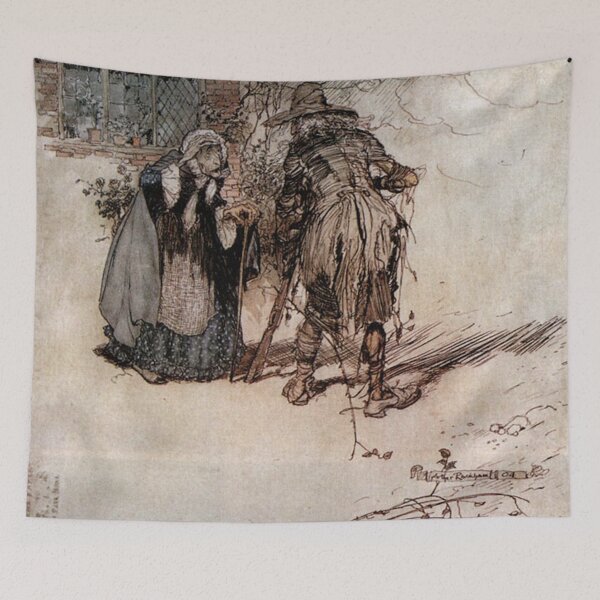 Item preview, scene from Rip Van Winkle - Arthur Rackham designed and sold by Vintage Designs +.