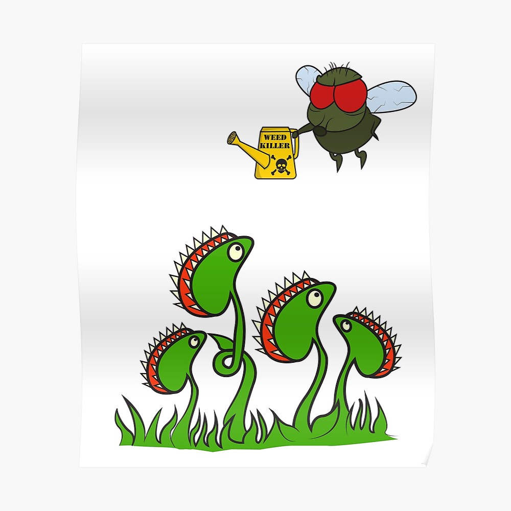 Fliege Falle Pflanze Fressen Gift Lustig Sticker Von Myshirt24 Redbubble