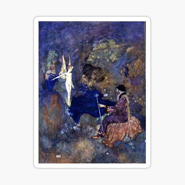 Ariel and Prospero - The Tempest - Edmund Dulac Sticker