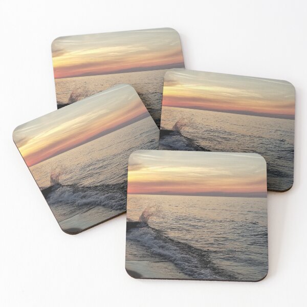 Item preview, Sunset and wave breaking designed and sold by J Rier Photography.